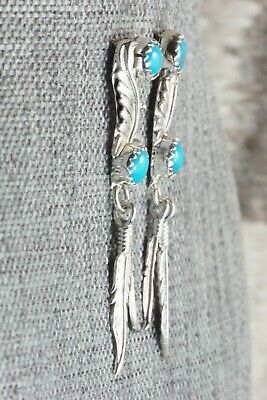 Turquoise and Sterling Silver Earrings - Adelarae Yazzie