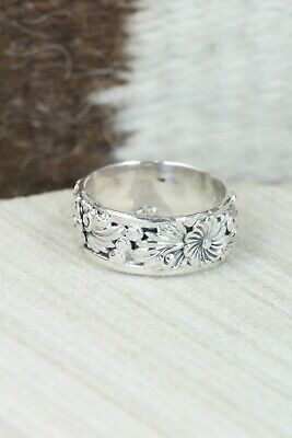 Sterling Silver Floral Ring - Tom Dinesto - Size 7.75
