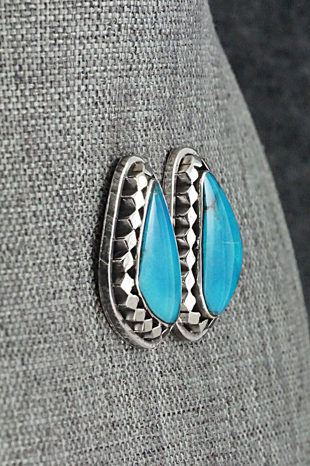 Turquoise and Sterling Silver Earrings - Sharon McCarthy