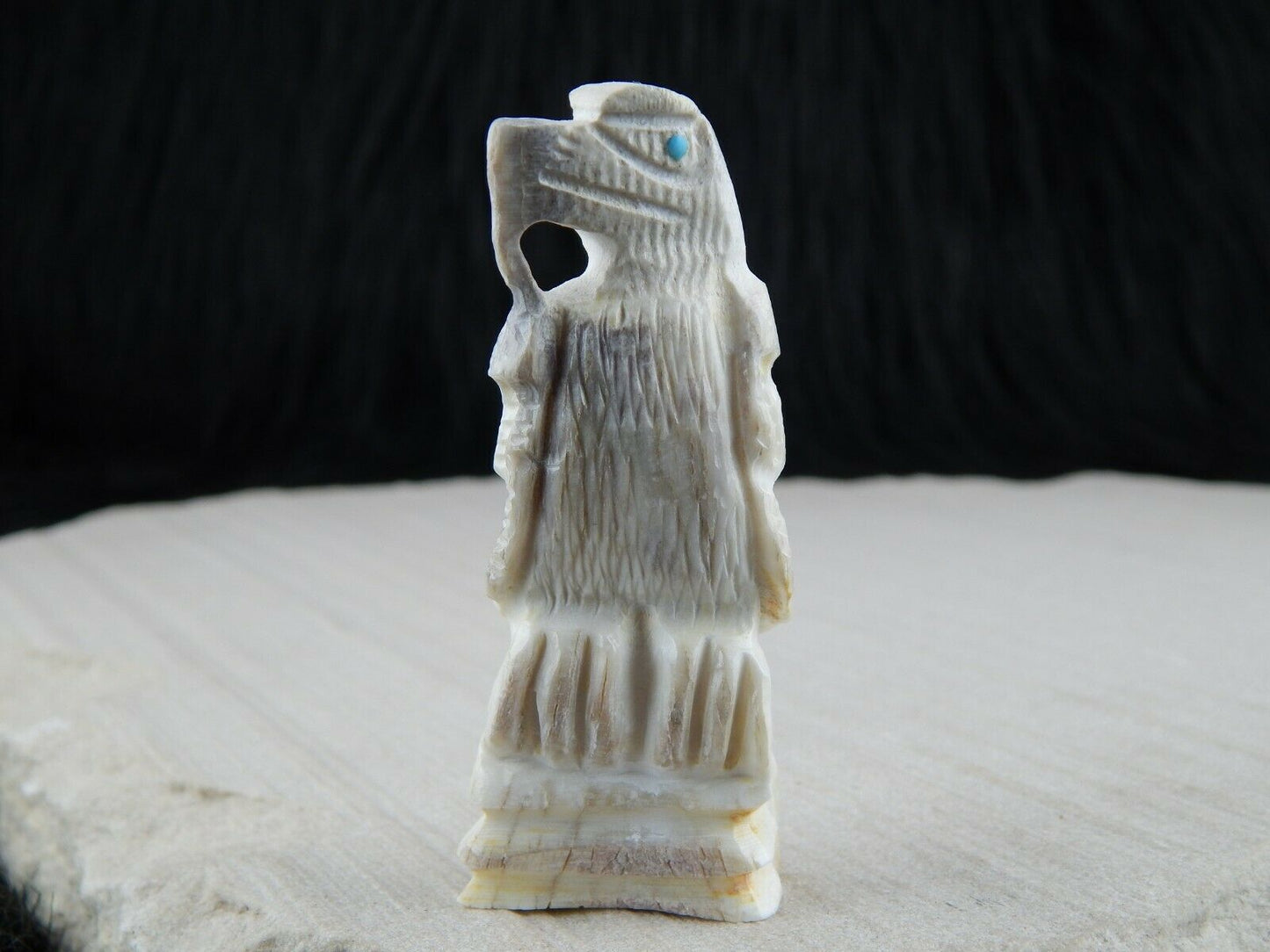 Eagle Zuni Fetish Carving - Jerrold Lahaleon - High Lonesome Trading