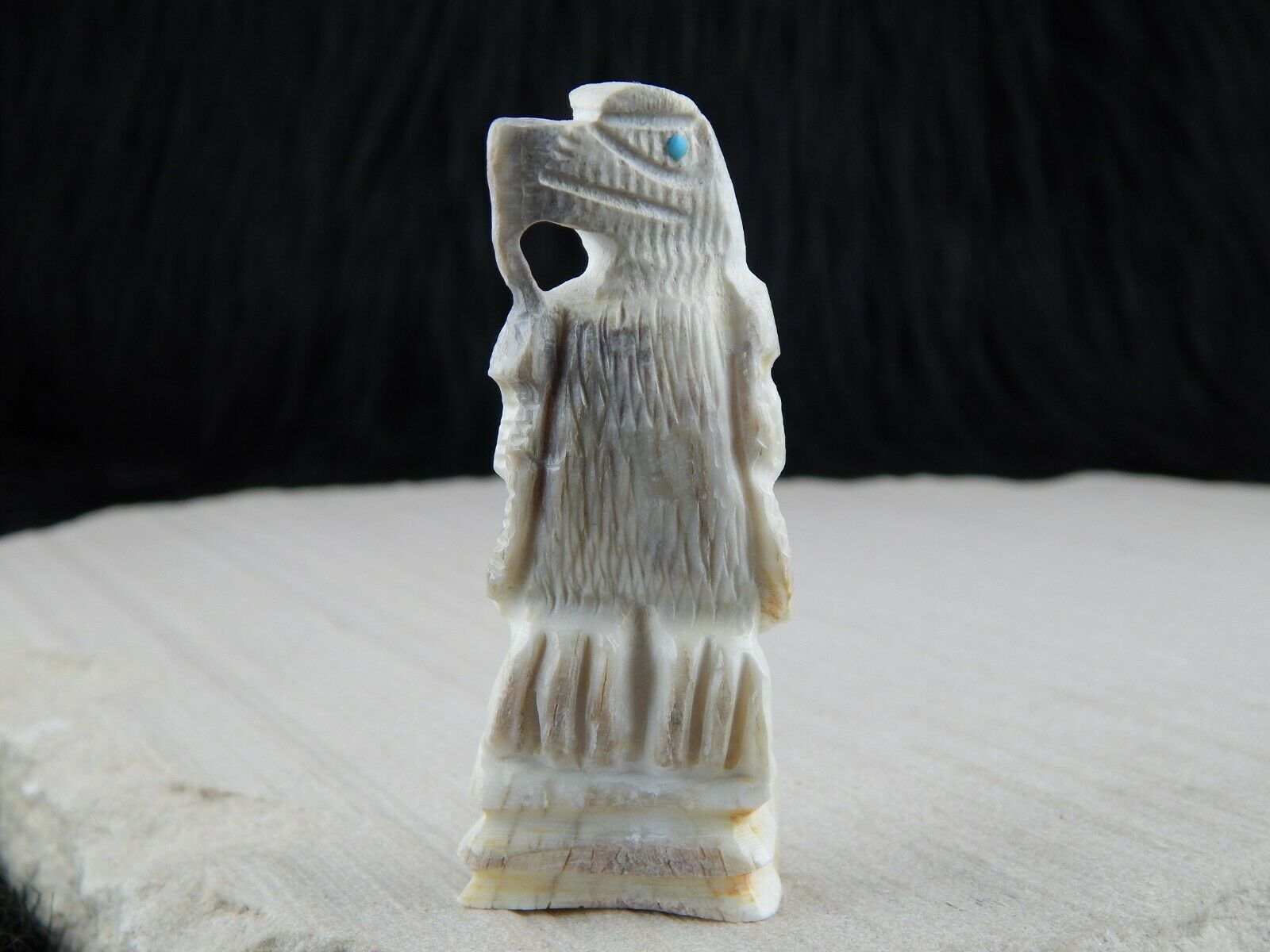 Eagle Zuni Fetish Carving - Jerrold Lahaleon - High Lonesome Trading