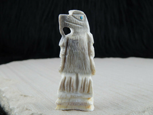 Eagle Zuni Fetish Carving - Jerrold Lahaleon - High Lonesome Trading