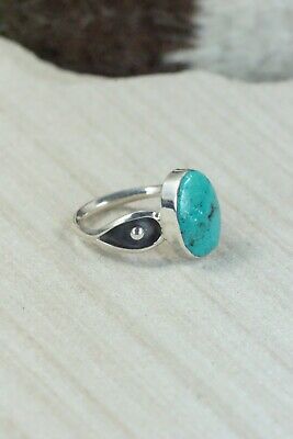 Turquoise & Sterling Silver Ring - Mark Barney - Size 6.25