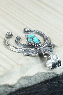 Turquoise & Sterling Silver Pendant - Kevin Billah