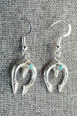 Turquoise and Sterling Silver Earrings - Lorriane Chee
