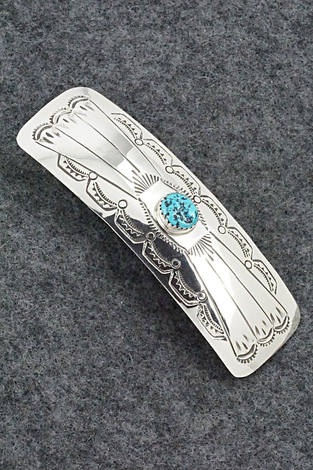 Turquoise & Sterling Silver Hair Barrette - Jolene Begay