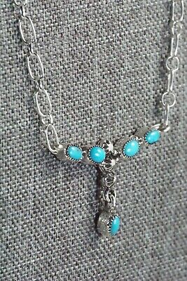 Turquoise & Sterling Silver Necklace - Loretta Smith