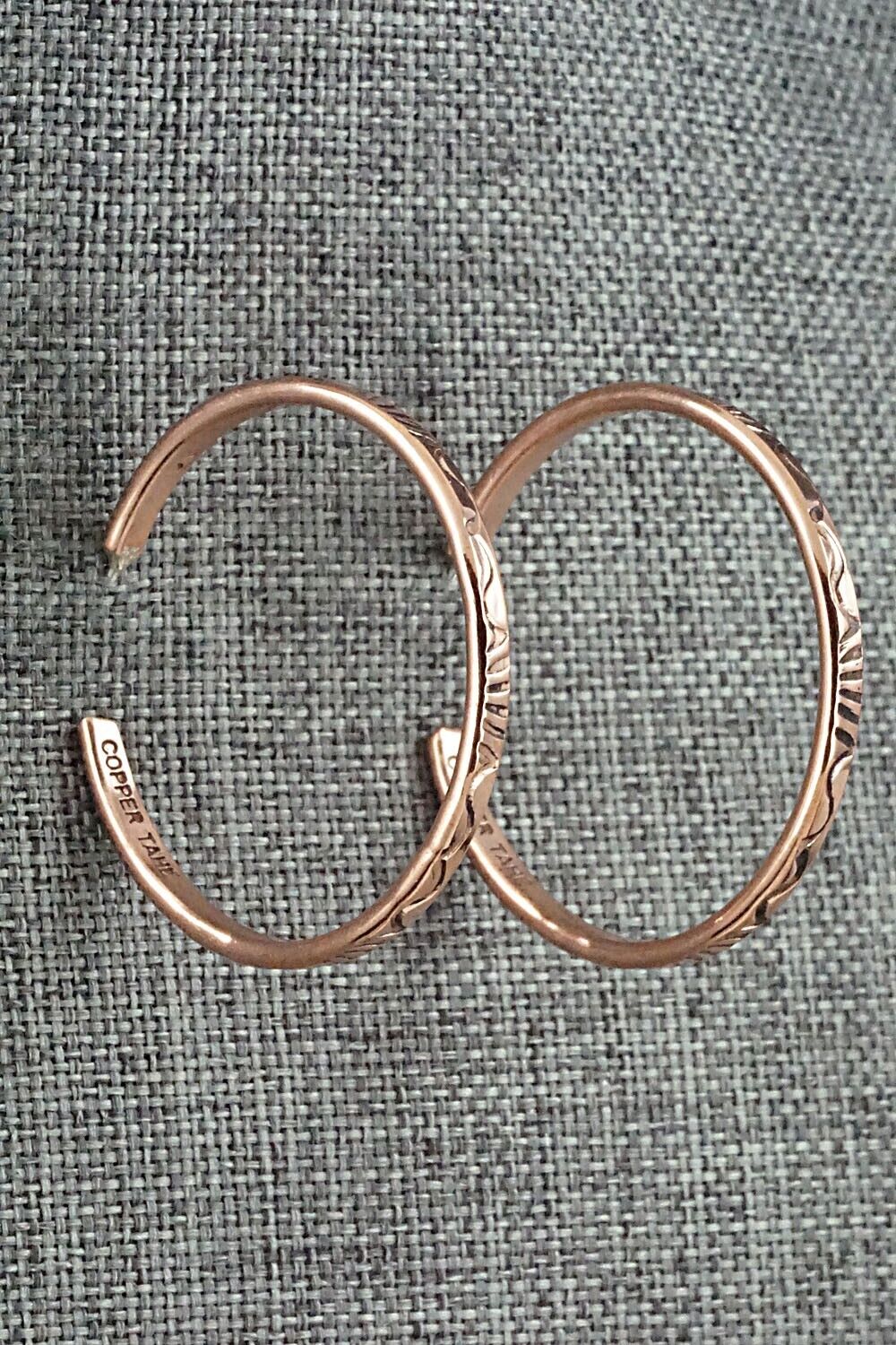 Copper Hoop Earrings - Elaine Tahe