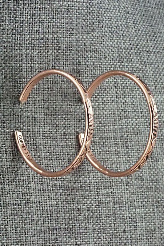 Copper Hoop Earrings - Elaine Tahe