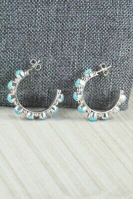 Turquoise & Sterling Silver Earrings - Gaynell Parker - High Lonesome Trading