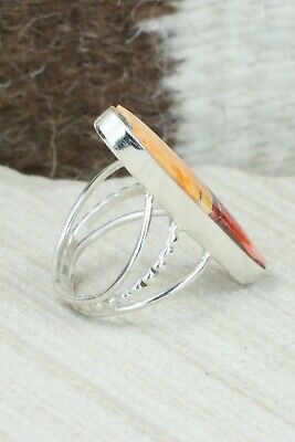 Spiny Oyster & Sterling Silver Ring - Harold Smith - Size 6