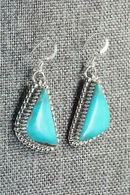 Turquoise & Sterling Silver Earrings - Alvin Joe