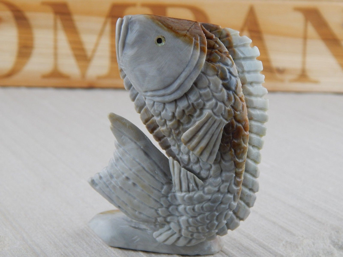 Fish Zuni Fetish Carving - Ben Kaamasee - High Lonesome Trading