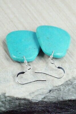 Turquoise & Sterling Silver Earrings - Lupe Lovato