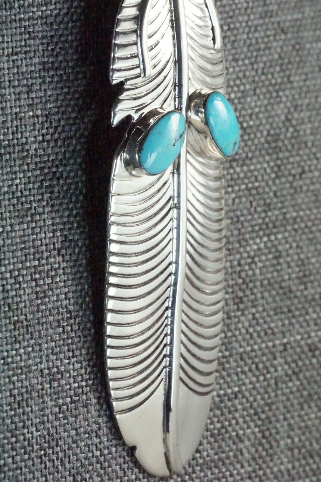 Navajo Turquoise & Sterling Silver Pendant - Greg Yazzie
