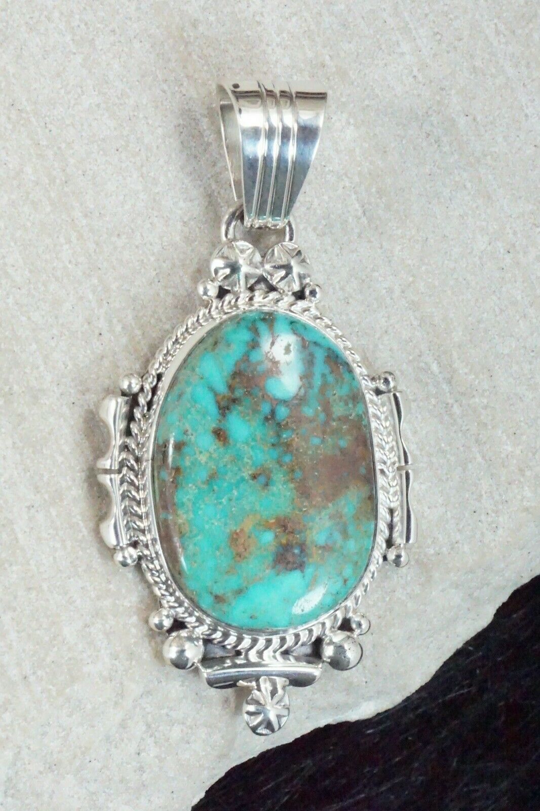 Turquoise & Sterling Silver Pendant - Daniel Benally