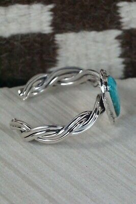 Navajo Turquoise and Sterling Silver Bracelet - Samuel Yellowhair