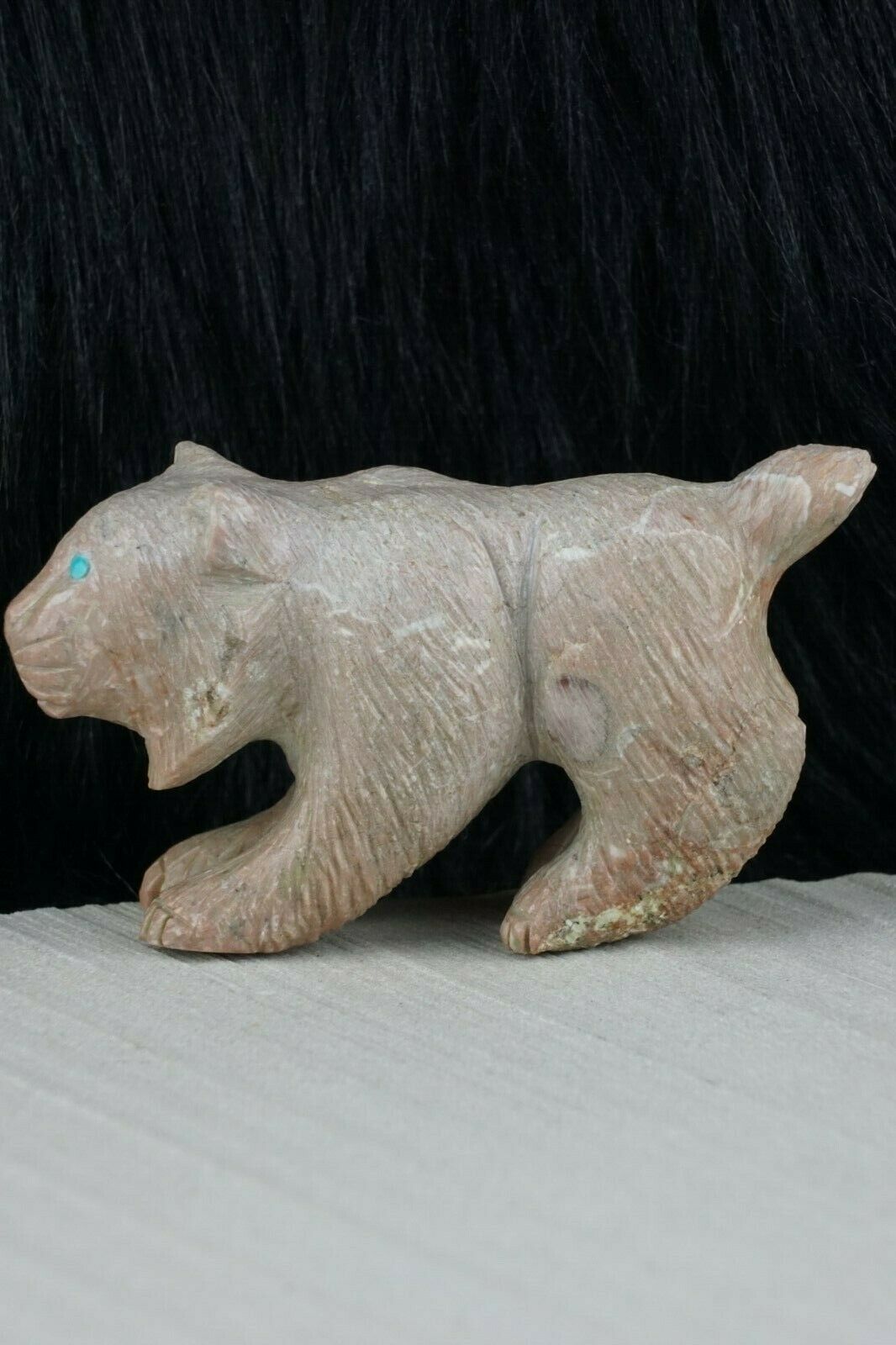 Bobcat Zuni Fetish Carving - Jonas Hastito - High Lonesome Trading