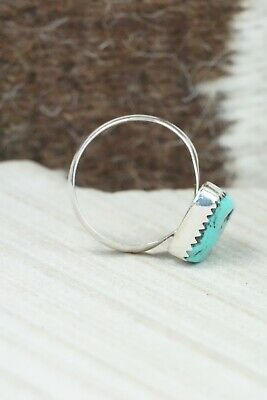 Turquoise & Sterling Silver Ring - Priscilla Reeder - Size 7.5
