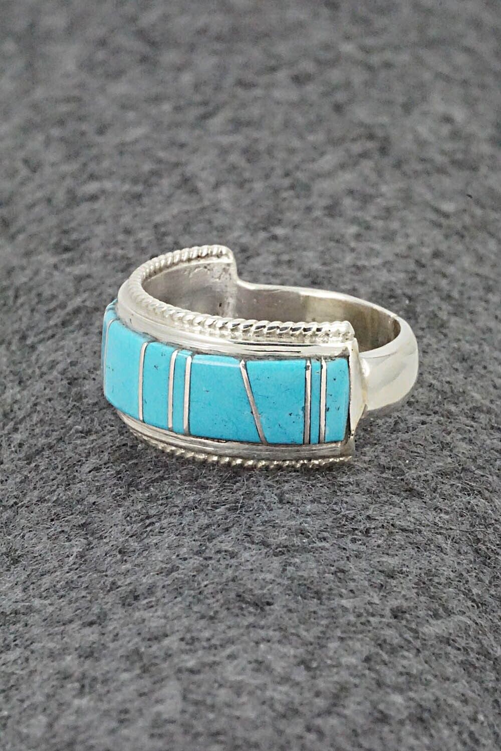 Turquoise & Sterling Silver Ring - Deirdre Luna Panteah - Size 10.5