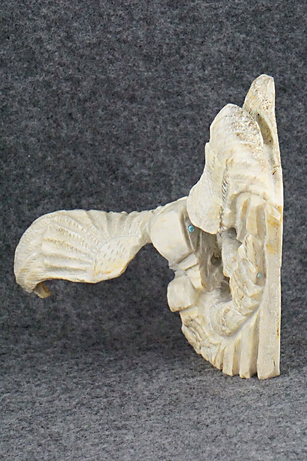 Eagle & Snake Zuni Fetish Carving - Jerrold Lahaleon