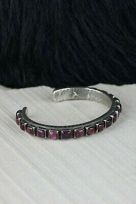 Navajo Spiny Oyster and Sterling Silver Bracelet - Ernest Rangel - High Lonesome Trading