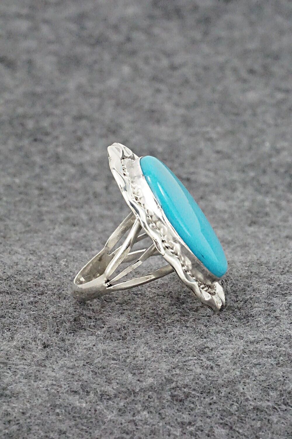 Turquoise & Sterling Silver Ring - Samuel Yellowhair - Size 6