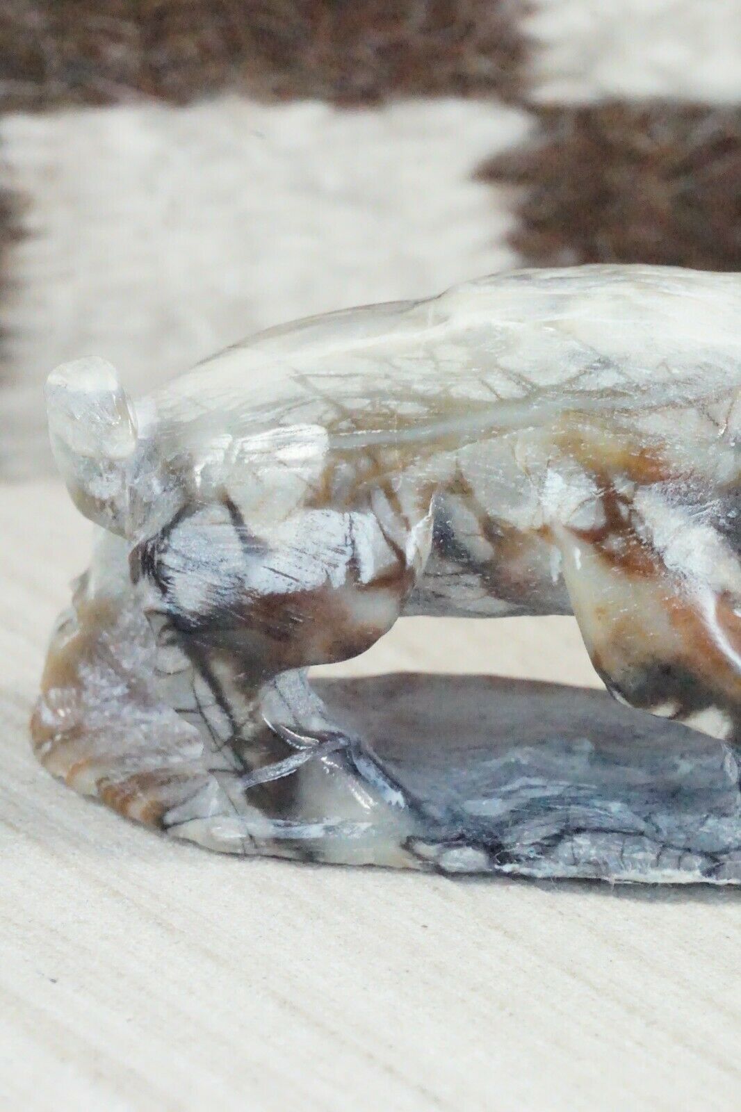 Boar Zuni Fetish Carving - Derrick Kaamasee