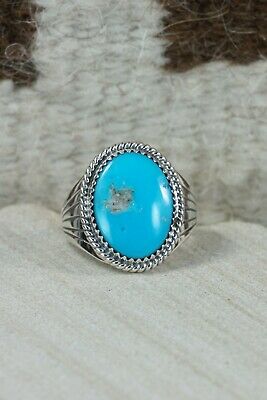 Navajo Turquoise and Sterling Silver Ring - Bobby Platero - 9.25