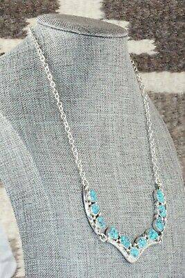 Turquoise & Sterling Silver Necklace - Spencer