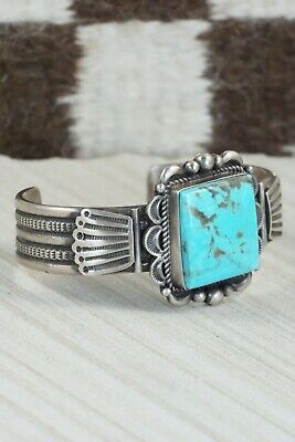 Turquoise & Sterling Silver Bracelet - Ronald Tom