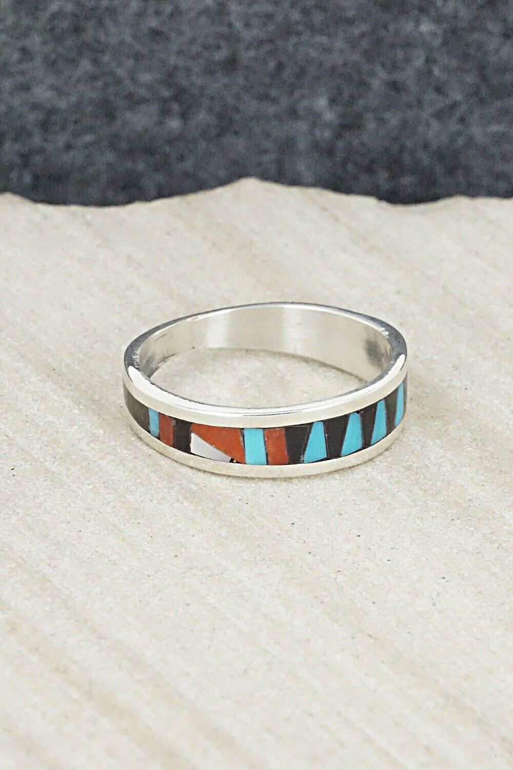 Multi Stone & Sterling Silver Ring - Charlotte Dishta - Size 8