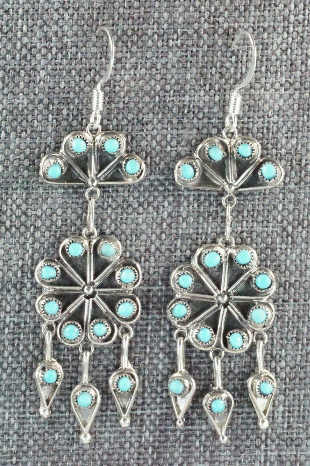 Turquoise and Sterling Silver Earrings - Waylon Johnson