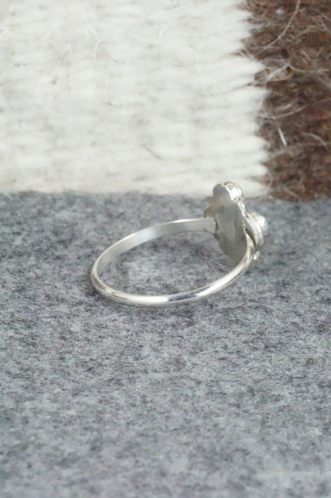 Turquoise & Sterling Silver Ring - Chris Hannaweeke - Size 7