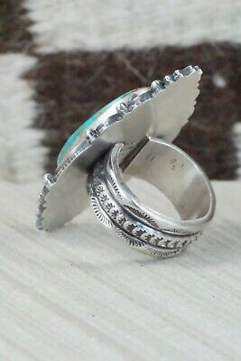 Royston Turquoise and Sterling Silver Ring - Michael Calladitto - Size 10.5
