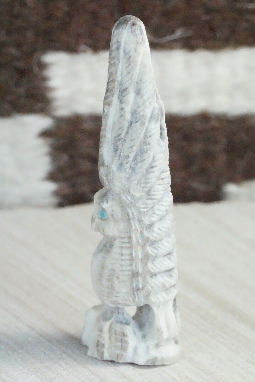 Owl Zuni Fetish Carving - Garrick Weeka