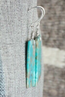 Turquoise & Sterling Silver Earrings - Lupe Lovato