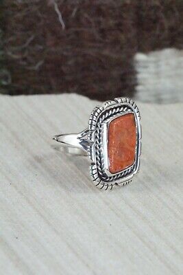 Spiny Oyster and Sterling Silver Ring - Andrew Vandever - Size 8.75