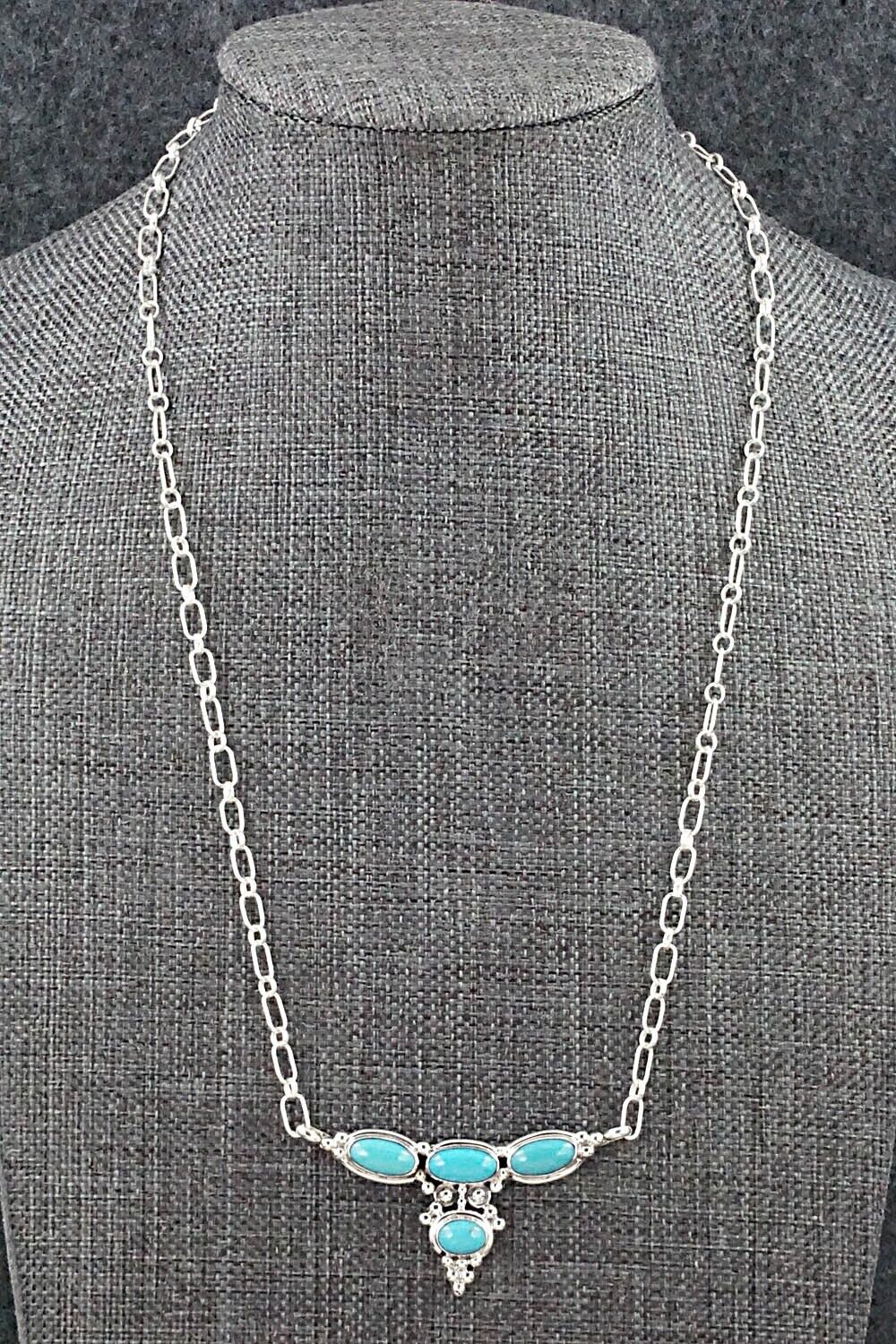 Turquoise & Sterling Silver Necklace - Verley Betone