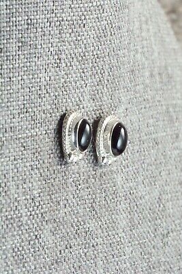 Onyx & Sterling Silver Earrings - Sharon McCarthy