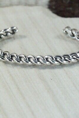 Navajo Sterling Silver Bracelet - Elaine Tahe