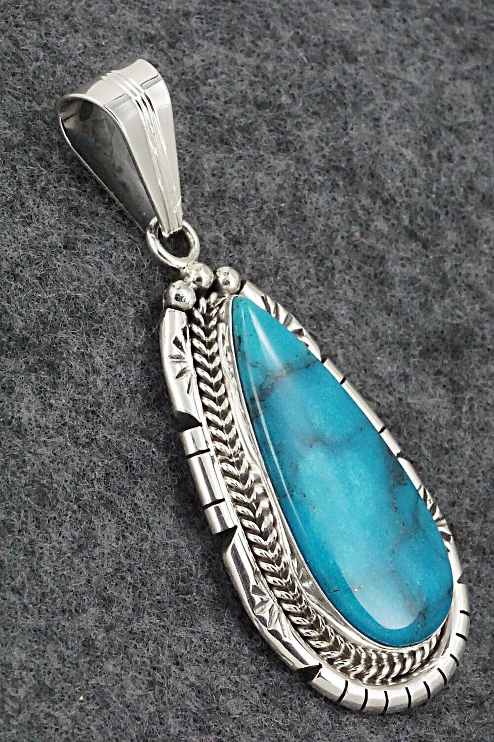Turquoise & Sterling Silver Pendant - Samuel Yellowhair