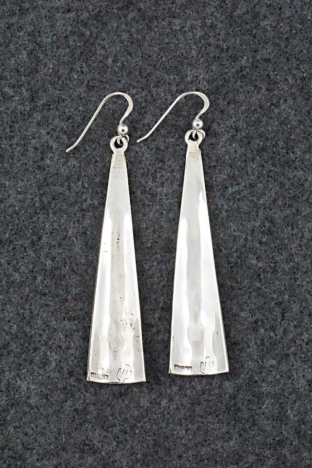 Turquoise, Coral & Sterling Silver Earrings - Jolene Yazzie