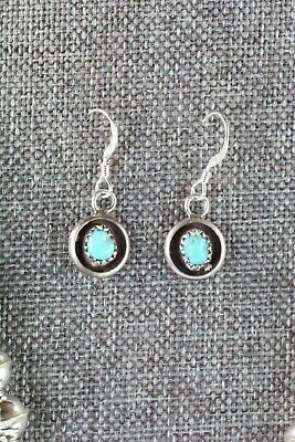 Turquoise & Sterling Silver Squash Blossom & Earrings - Phil Garcia