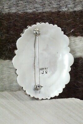 Turquoise and Sterling Silver Pin - Eunise Wilson