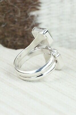 Turquoise & Sterling Silver Ring - Bobby Platero - Size 7.5