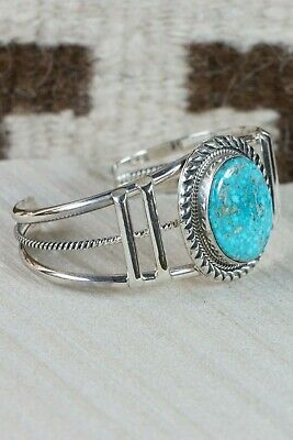 Navajo Turquoise & Sterling Silver Bracelet - Raymond Delgarito - High Lonesome Trading