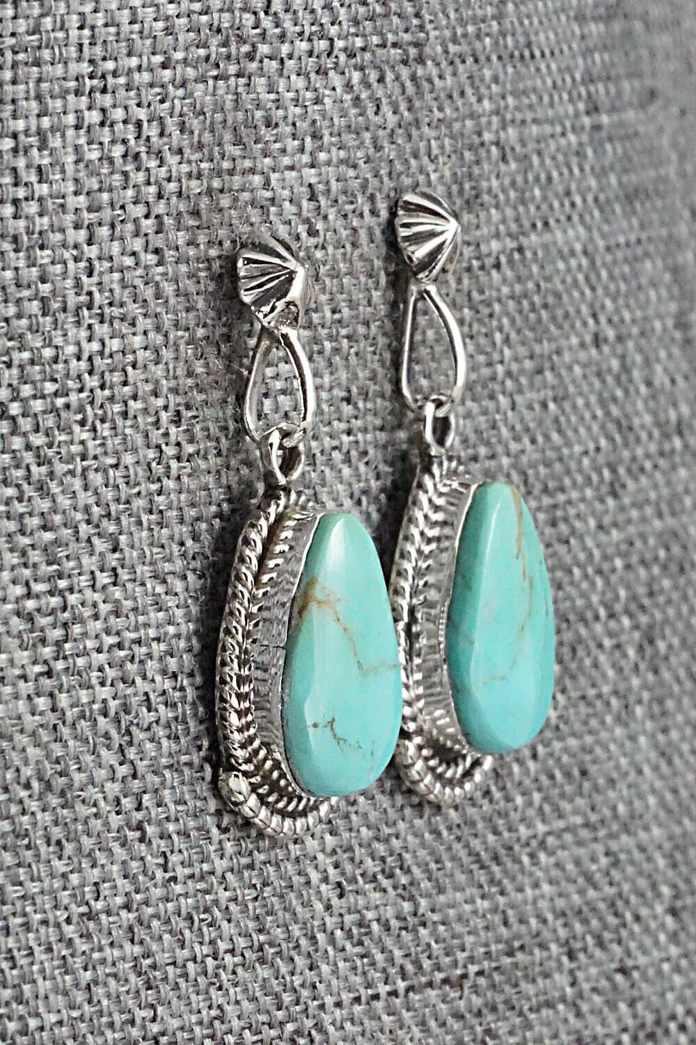Turquoise and Sterling Silver Earrings - Sharon McCarthy