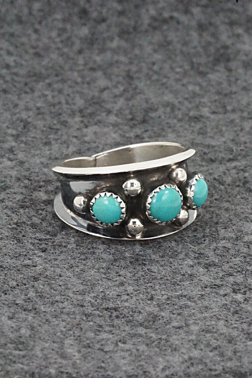 Turquoise & Sterling Silver Ring - Paul Largo - Size 8.75
