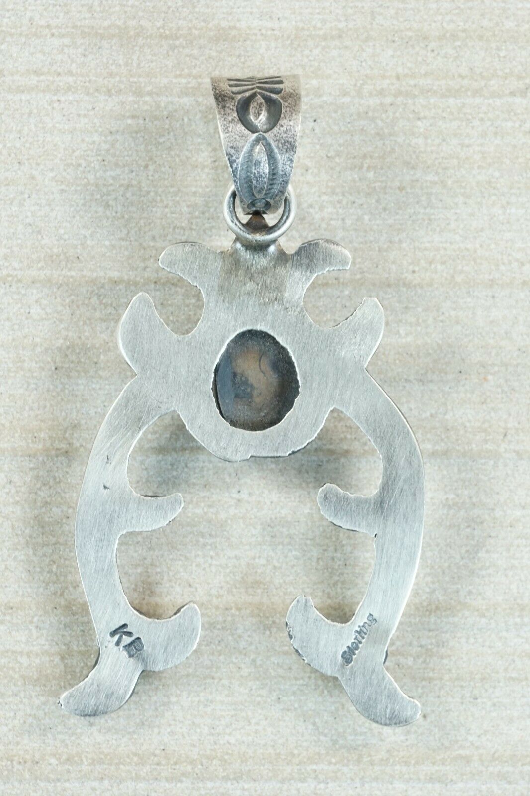 Navajo Turquoise and Sterling Silver Pendant - Kevin Billah